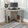Pemberly Row Small Corner Desk in Washed Gray - Engineered Wood
