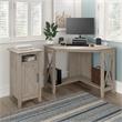 Pemberly Row Small Corner Desk in Washed Gray - Engineered Wood