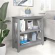 Pemberly Row Small 2 Shelf Bookcase in Cape Cod Gray - Engineered Wood