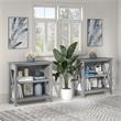 Pemberly Row Small 2 Shelf Bookcase in Cape Cod Gray - Engineered Wood