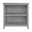 Pemberly Row Small 2 Shelf Bookcase in Cape Cod Gray - Engineered Wood