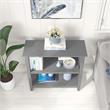 Pemberly Row Small 2 Shelf Bookcase in Cape Cod Gray - Engineered Wood