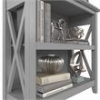 Pemberly Row Small 2 Shelf Bookcase in Cape Cod Gray - Engineered Wood