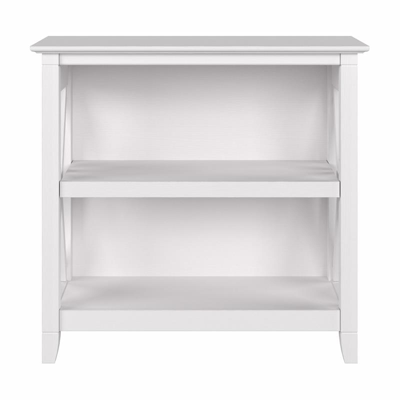 Pemberly Row Small 2 Shelf Bookcase in Pure White Oak - Engineered Wood