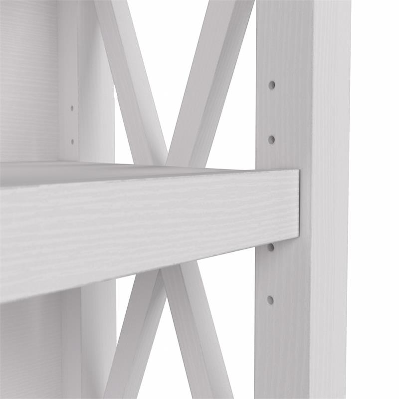 Pemberly Row Small 2 Shelf Bookcase in Pure White Oak - Engineered Wood