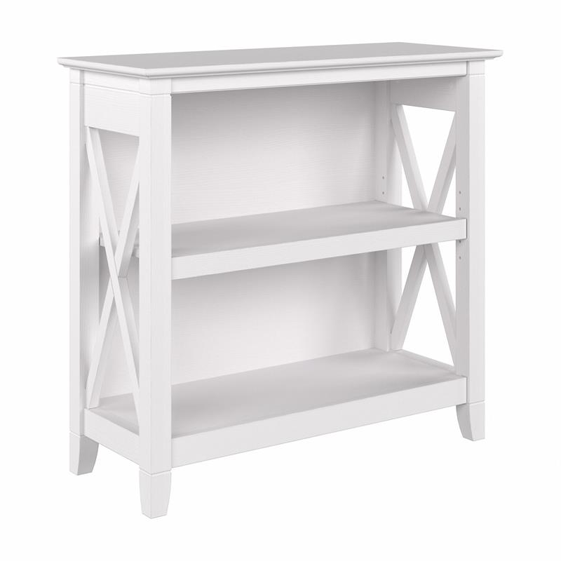 Pemberly Row Small 2 Shelf Bookcase in Pure White Oak - Engineered Wood