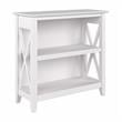 Pemberly Row Small 2 Shelf Bookcase in Pure White Oak - Engineered Wood