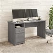 Pemberly Row 60W Computer Desk with Drawers in Modern Gray - Engineered Wood