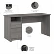 Pemberly Row 60W Computer Desk with Drawers in Modern Gray - Engineered Wood