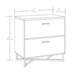 Pemberly Row Contemporary Engineered Wood/Metal Lateral File in Brew Oak