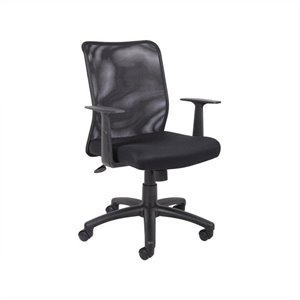 Pemberly Row Contemporary Mesh Task Office Chair with T-Arms