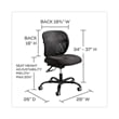 Pemberly Row Intensive Use Mesh Task Office Chair in Black Vinyl