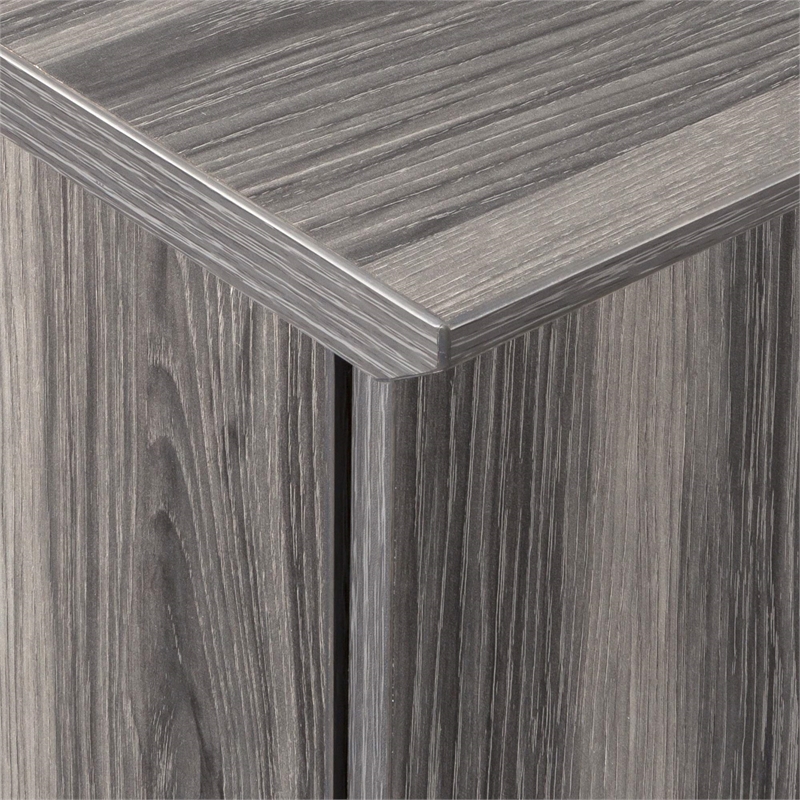 Pemberly Row Contemporary Lateral File (File-File) in Gray Steel