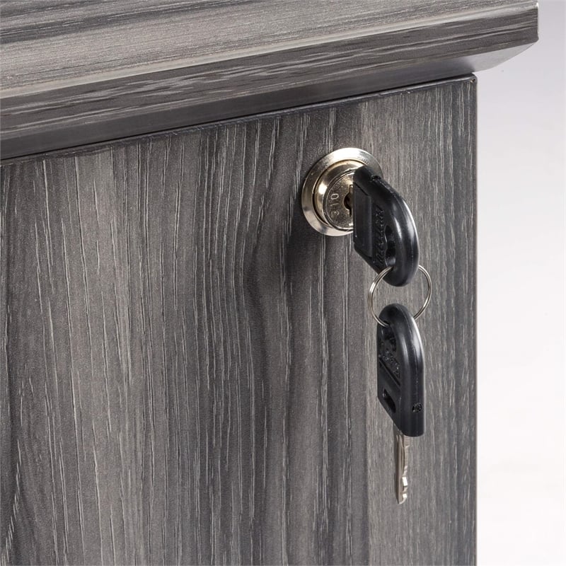 Pemberly Row Contemporary Lateral File (File-File) in Gray Steel