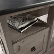 Pemberly Row Engineered Wood L-Shaped Computer Desk in Mystic Oak
