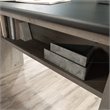 Pemberly Row Engineered Wood L-Shaped Computer Desk in Mystic Oak