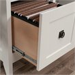 Pemberly Row Engineered Wood L-Shaped Computer Desk in Glacier White