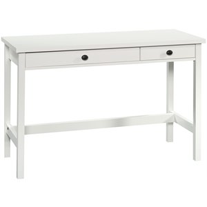 Pemberly Row Engineered Wood Writing Desk in Soft White Finish