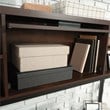 Pemberly Row Contemporary Engineered Wood and Metal Hutch in Barrel Oak