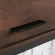 Pemberly Row Contemporary Engineered Wood and Metal Hutch in Barrel Oak