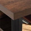Pemberly Row Contemporary Engineered Wood and Metal Hutch in Barrel Oak