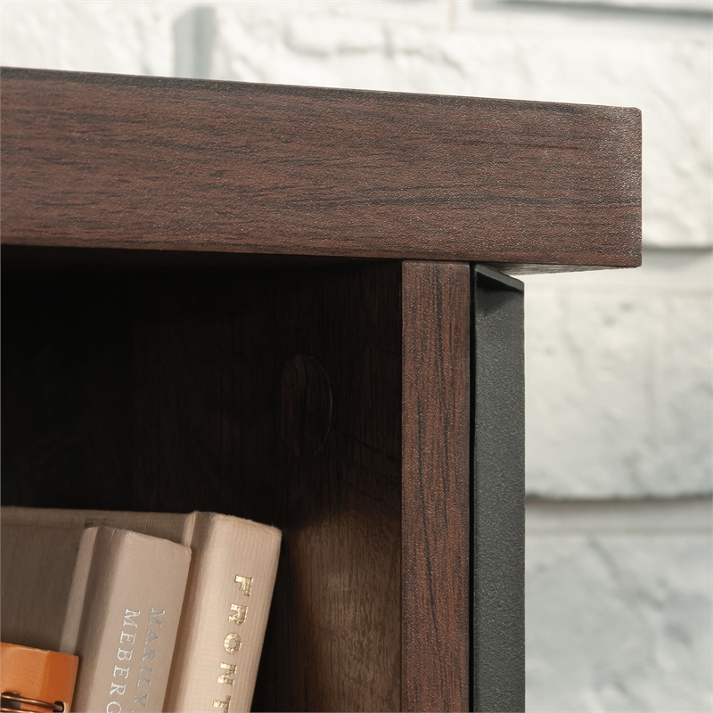 Pemberly Row Engineered Wood and Metal Large Hutch in Barrel Oak