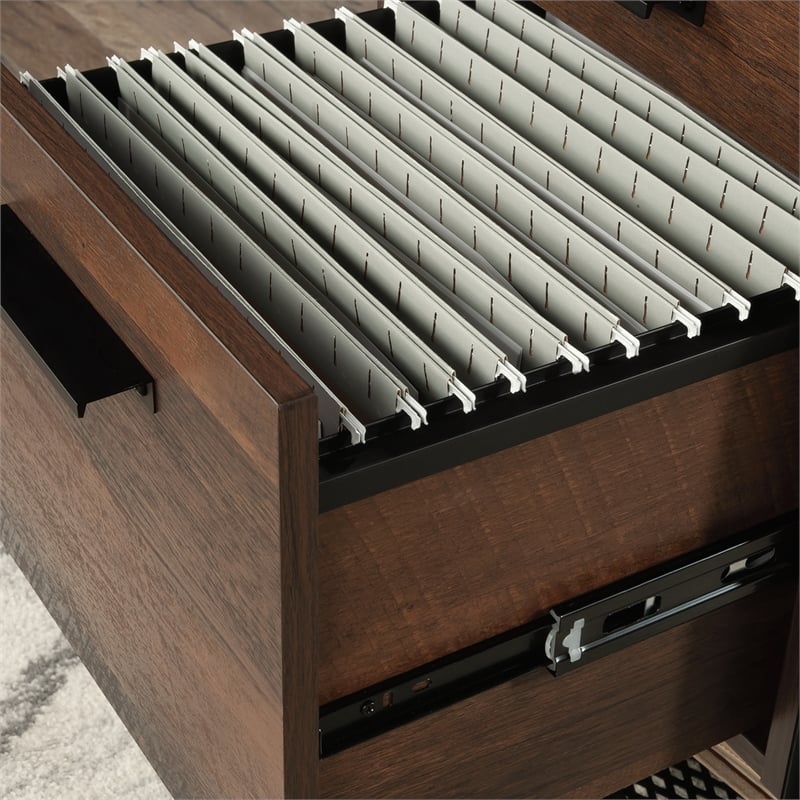 Pemberly Row Engineered Wood and Metal Mobile File in Barrel Oak