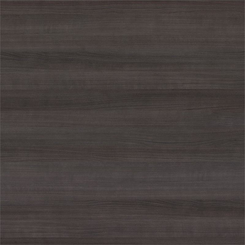 Pemberly Row Engineered Wood 60W L Shaped Computer Desk w/ Hutch in Heather Gray