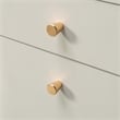 Pemberly Row Contemporary  Engineered Wood L-Desk in White Finish