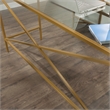 Pemberly Row Contemporary  Engineered Wood L-Desk in White Finish