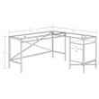 Pemberly Row Contemporary  Engineered Wood L-Desk in White Finish