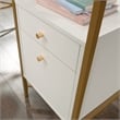 Pemberly Row Contemporary  Engineered Wood L-Desk in White Finish