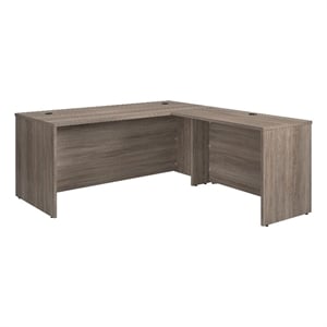 Pemberly Row Engineered Wood 72&quotx30&quot Desk w/ Return Bundle in Hudson Elm/Brown