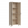 Pemberly Row Engineered Wood 2-Door Storage Cabinet in Chalk Oak