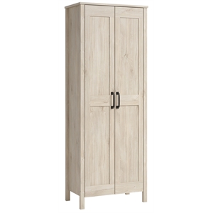 Pemberly Row Engineered Wood 2-Door Storage Cabinet in Chalk Oak