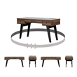 Pemberly Row Computer Desk with Power Bar Natural Walnut Pemberly Row