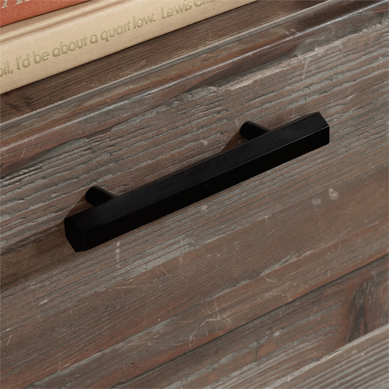 Pemberly Row Engineered Wood Computer Desk in Pebble Pine/Brown