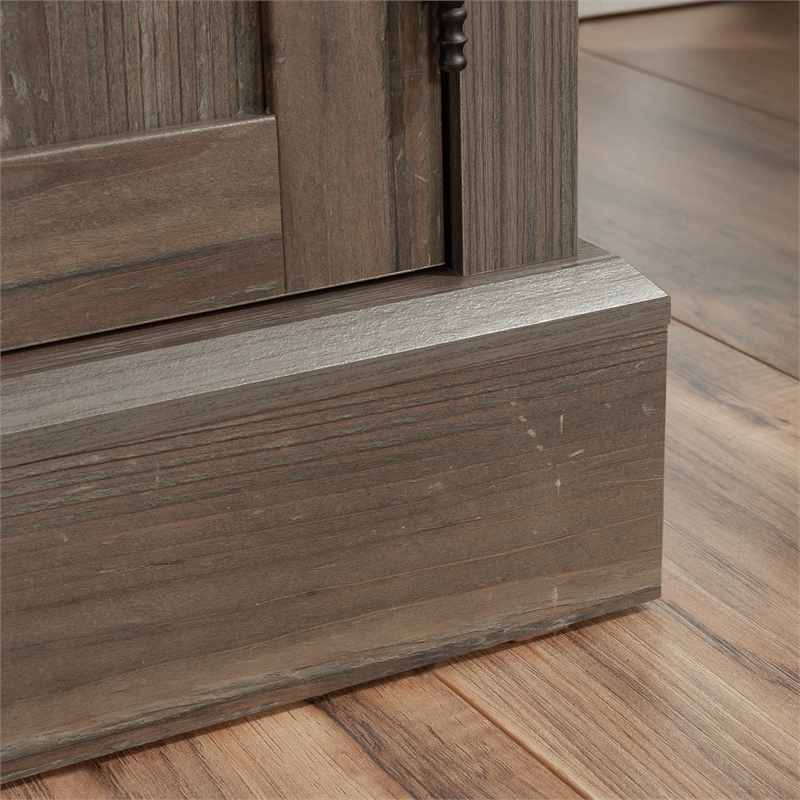 Pemberly Row Engineered Wood Computer Desk in Pebble Pine/Brown