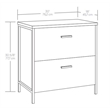 Pemberly Row Engineered Wood and Metal Lateral File in Rich Walnut