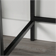 Pemberly Row Contemporary Engineered Wood and Metal Desk in Rich Walnut