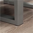 Pemberly Row Contemporary Engineered Wood and Metal Desk in Blade Walnut