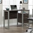 Pemberly Row Contemporary Engineered Wood and Metal Desk in Blade Walnut