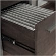 Pemberly Row Contemporary Engineered Wood and Metal Desk in Blade Walnut