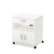 Pemberly Row Modern / Contemporary Printer Cart in Pure White