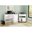 Pemberly Row Modern / Contemporary Printer Cart in Pure White