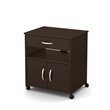 Pemberly Row Modern / Contemporary Printer Cart in Chocolate