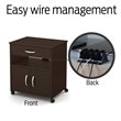 Pemberly Row Modern / Contemporary Printer Cart in Chocolate