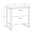 Pemberly Row Engineered Wood and Metal Lateral File in Blade Walnut