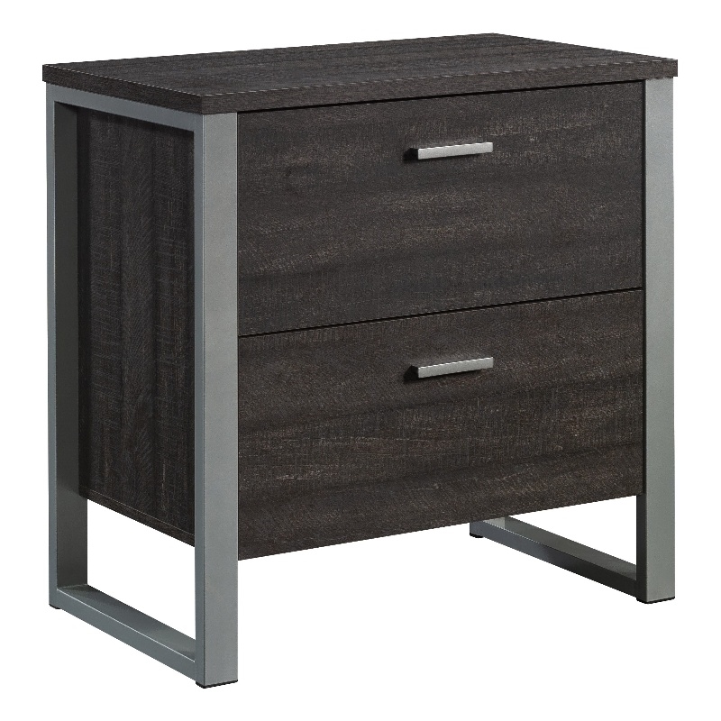 Pemberly Row Engineered Wood and Metal Lateral File in Blade Walnut