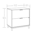 Pemberly Row Circle Engineered Wood Lateral File in Kiln Acacia / Brown Finish